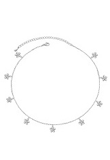 nice choker flower pendant silver baby necklace